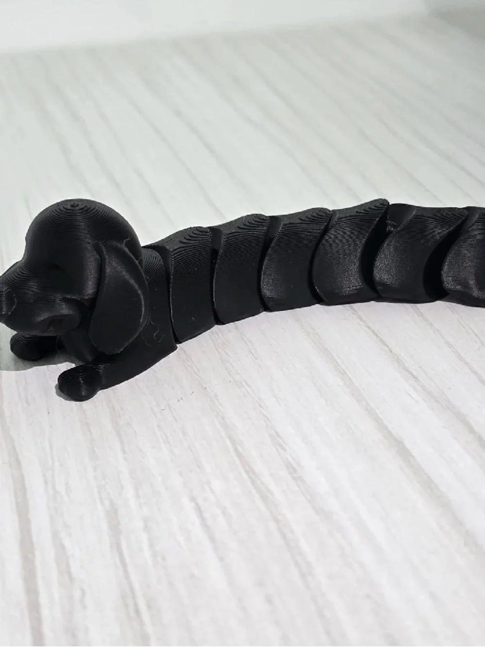 Black Dachshund Dog Figurine - Flexible Segment Pet Toy